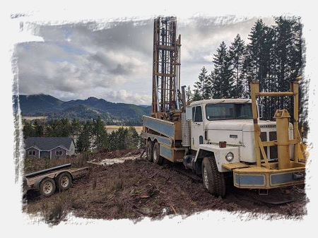 Water Well Drilling Truck in Central Oregon